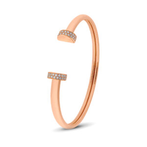 Brazalete de oro rosa y diamantes