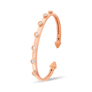 Brazalete de oro rosa y diamantes