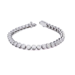 Pulsera de oro blanco con diamantes